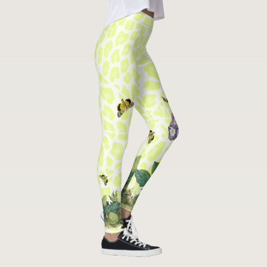 Lavender Primula over Apple Cheetah Leggings (Rechts)