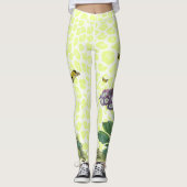Lavender Primula over Apple Cheetah Leggings (Voorkant)