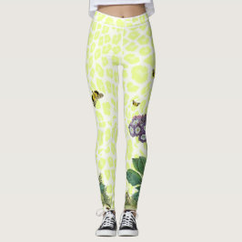 Lavender Primula over Apple Cheetah Leggings