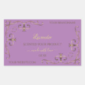 Lavender Product Labels Gold  hoek grenzen (Voorkant)