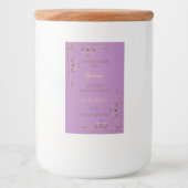 Lavender Product Labels Gold hoek grenzen Voedselcontainer Etiket (Voorkant)