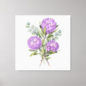 Lavender Protea Botanical Watercolor Canvas Afdruk (Voorkant)