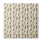 Lavender Purple Beige Botanical Floral Kitchen Tegeltje (Voorkant)