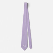 Lavender Purple Custom Monogram Wedding Groomsmen Stropdas (Voorkant)