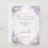 Lavender Purple Floral Clusters Birthday Party | Kaart (Voorkant)