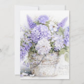 Lavender Purple Floral Clusters Birthday Party | Kaart (Achterkant)