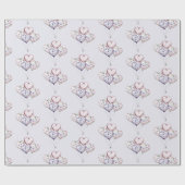 Lavender Purple Floral Heart Balloons Valentine Cadeaupapier (Vlak)