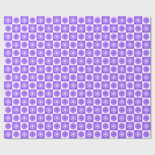 Lavender Purple Floral Pattern Cadeaupapier (Vlak)