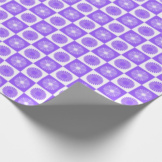 Lavender Purple Floral Pattern Cadeaupapier (Hoek)