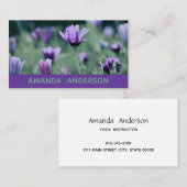 Lavender Purple Flowers Visitekaartje (Voorkant / Achterkant)