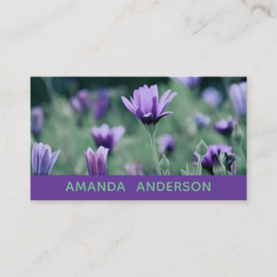 Lavender Purple Flowers Visitekaartje