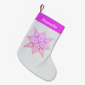 Lavender Purple Mandala Personalized Christmas Kleine Kerstsok (Voorkant (Hangend))