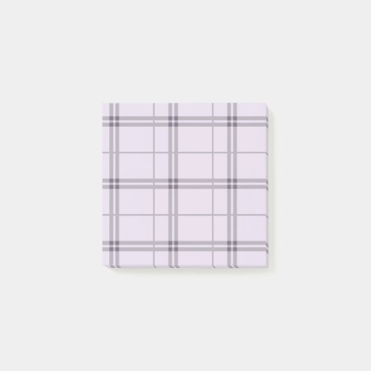 Lavender Purple Plaid Pattern Check Print Tartan Post-it® Notes (Voorkant)