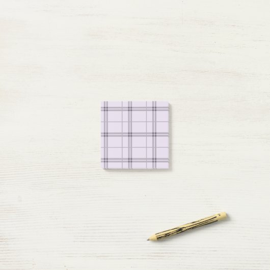 Lavender Purple Plaid Pattern Check Print Tartan Post-it® Notes (Op bureau)
