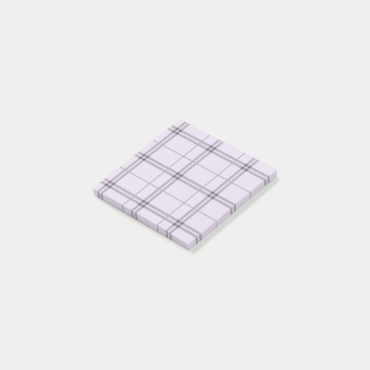 Lavender Purple Plaid Pattern Check Print Tartan Post-it® Notes (Schuin)