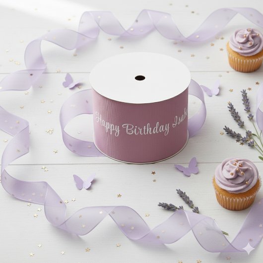 Lavender Purple Ribbon Roll | Fairy Birthday Decor Grosgrain Lint
