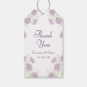 Lavender Purple Rose Wedding Cadeaulabel (Voorkant)