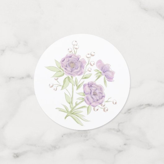 Lavender Purple Rose Wedding Confetti (Kleine voorkant)