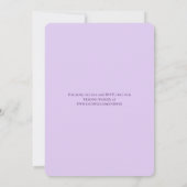 Lavender Purple Rose Wedding Kaart (Achterkant)