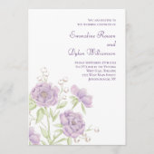 Lavender Purple Rose Wedding Kaart (Voorkant)