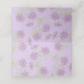 Lavender Purple Rose Wedding Plaatskaartje (Binnenkant ongevouwen)