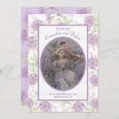 Lavender Purple Rose Wedding Save the Date Kaart (Voorkant / Achterkant)