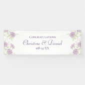 Lavender Purple Rose Wedding Spandoek (Horizontaal)