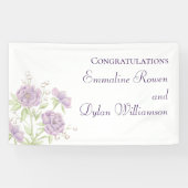 Lavender Purple Rose Wedding Spandoek (Horizontaal)