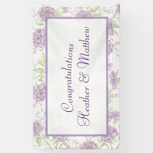 Lavender Purple Rose Wedding Spandoek (Verticaal)