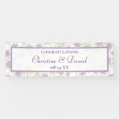 Lavender Purple Rose Wedding Spandoek (Horizontaal)
