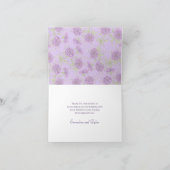 Lavender Purple Rose Wedding Thank You Cards (Binnen)