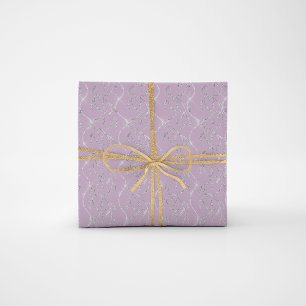 Lavender PurpleSpark Laurel Floral Silver Diamonds Cadeaupapier