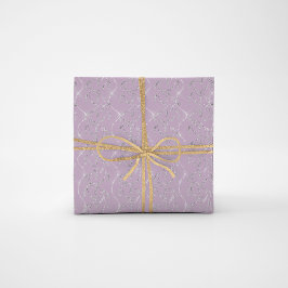Lavender PurpleSpark Laurel Floral Silver Diamonds Cadeaupapier