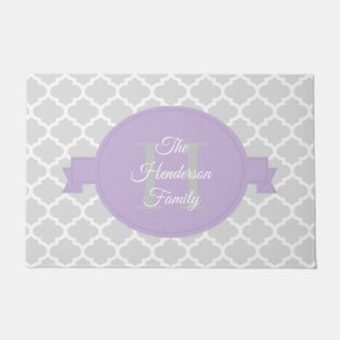 Lavender Quatrefoil - Aangepaste Doormat Deurmat