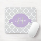 Lavender Quatrefoil - Aangepaste Muismat (Met muis)
