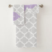 Lavender Quatrefoil - Aangepaste set voor handdoek (Insitu)