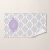 Lavender Quatrefoil - Aangepaste set voor handdoek (Handdoek)