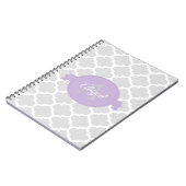 Lavender Quatrefoil - Gepersonaliseerd Notitieboek (Linkerzijde)