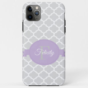 Lavender Quatrefoil op maat gemaakt Case-Mate iPhone Case