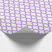 Lavender Quatrefoil Patroon Cadeaupapier (Hoek)