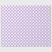 Lavender Quatrefoil Patroon Cadeaupapier (Vlak)