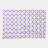 Lavender Quatrefoil Patroon Theedoek (Horizontaal)