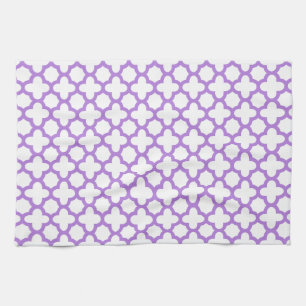 Lavender Quatrefoil Patroon Theedoek
