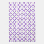 Lavender Quatrefoil Patroon Theedoek (Verticaal)