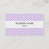 Lavender Quatrefoil Patroon Visitekaartje (Achterkant)