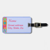 Lavender Quilt Block Luggage of Sewing Machine Lab Bagagelabel (Voorkant horizontaal)