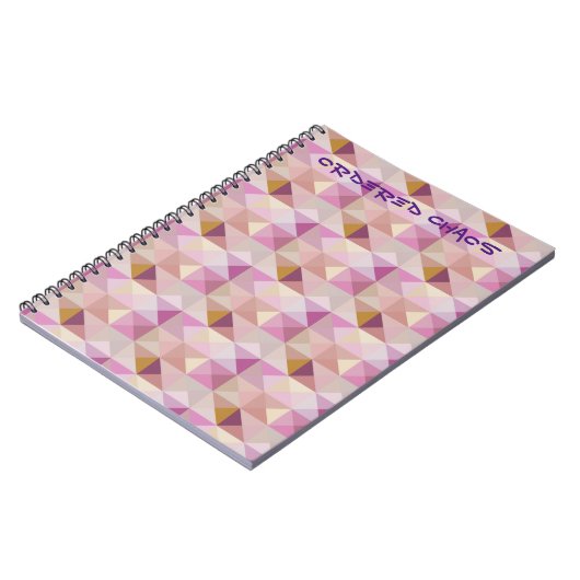 Lavender Quilt Geo Abstract Orded Chaos Journal Notitieboek (Linkerzijde)