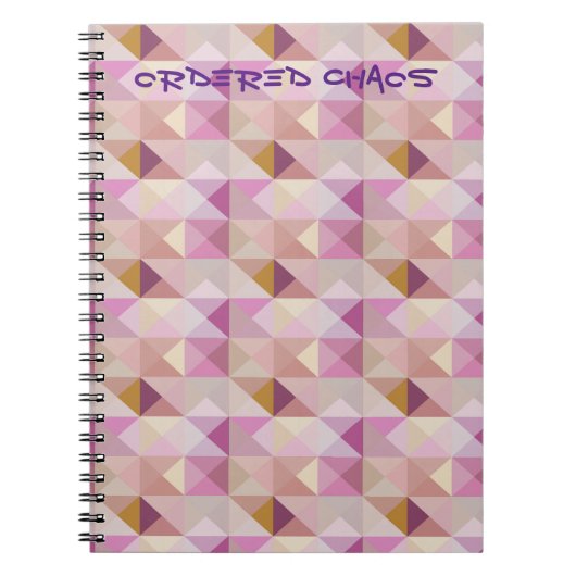 Lavender Quilt Geo Abstract Orded Chaos Journal Notitieboek (Voorkant)
