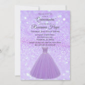 Lavender Quinceanera Kaart (Voorkant)