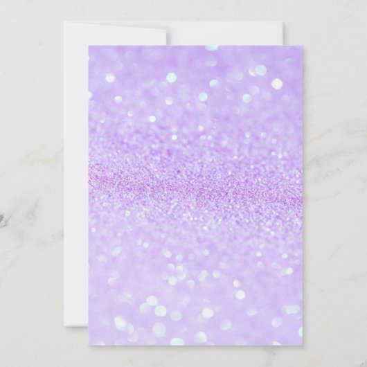 Lavender Quinceanera Kaart (Achterkant)